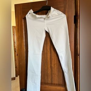 AG straight leg white jeans